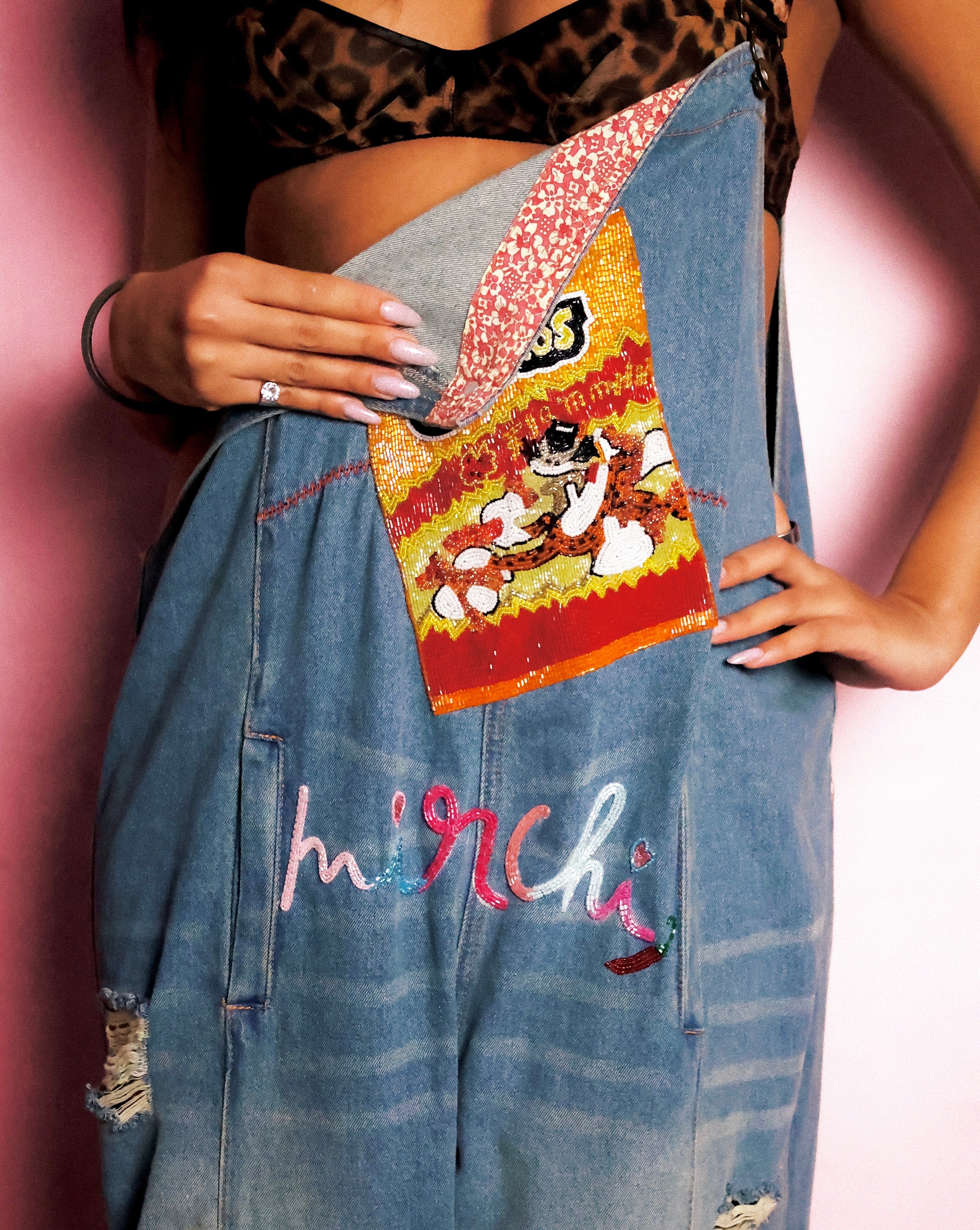 Tuck Denim Dungarees - Image 6
